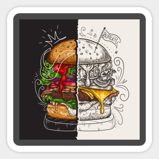 Burger fast food Sticker